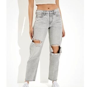 American Eagle Ripped '90s Straight Jean  haze grey size 4
